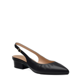 Audrey Buckle Slingback - Coal Black Leather 4 Stiletto