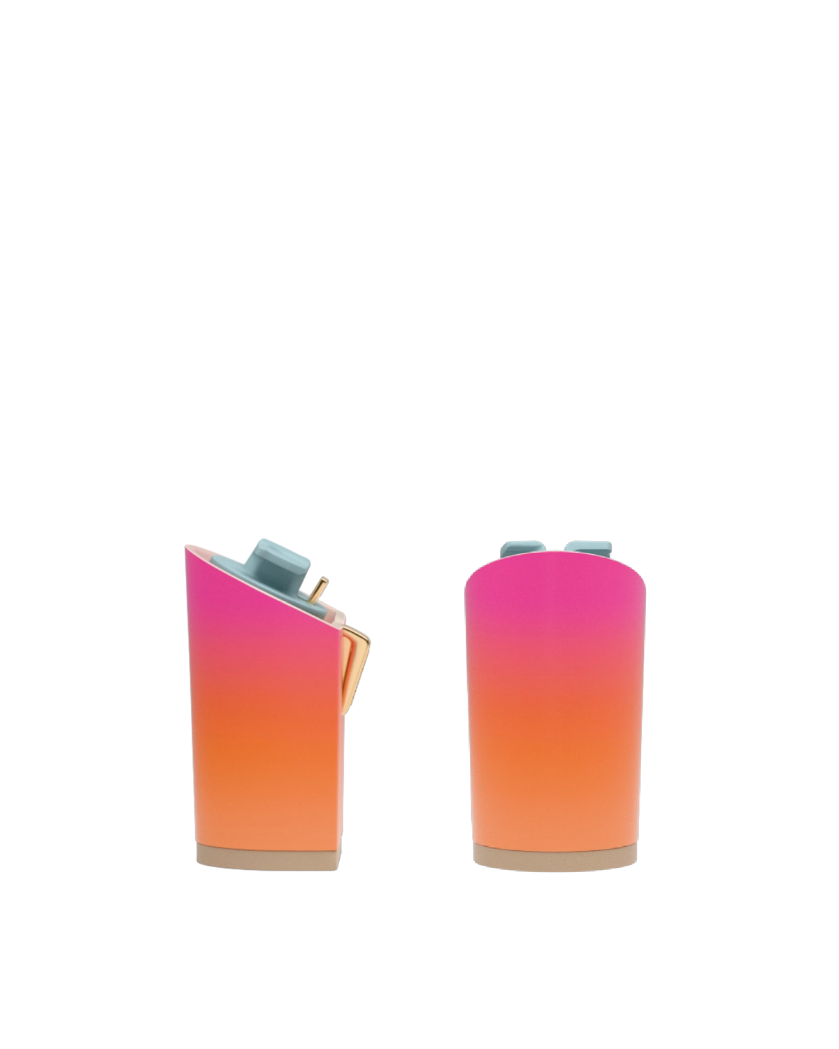 Block Heel Kit 4 Miami Sunset, back view. Pashion convertible heels go from heel to flat and are customizable with interchangeable heel kits.