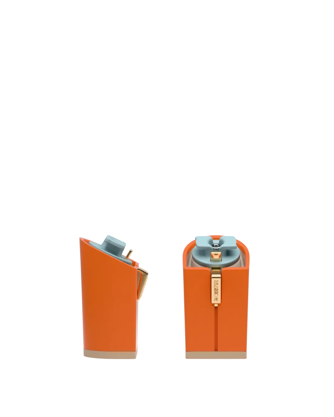 pair of orange block heel kit for convertible heels