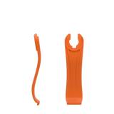 Stelo - Tangerine, product view. Pashion convertible heels go from heel to flat and are customizable with interchangeable heel kits.