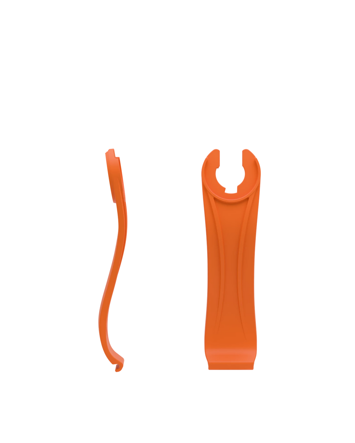 Stelo - Tangerine, product view. Pashion convertible heels go from heel to flat and are customizable with interchangeable heel kits.