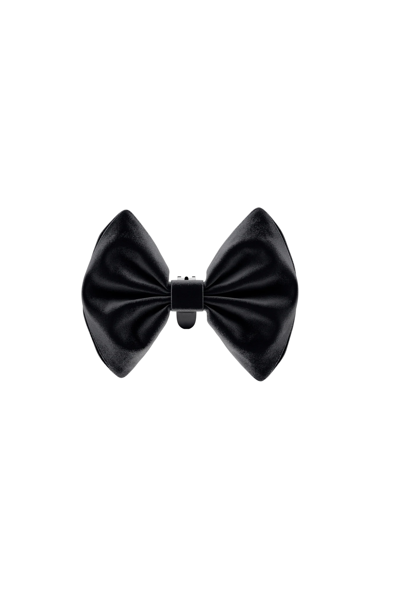 Bow Clip Coal Velvet