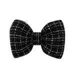 Coal Black Tweed Bow