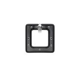 Square Coal Black Leather Toe Clip