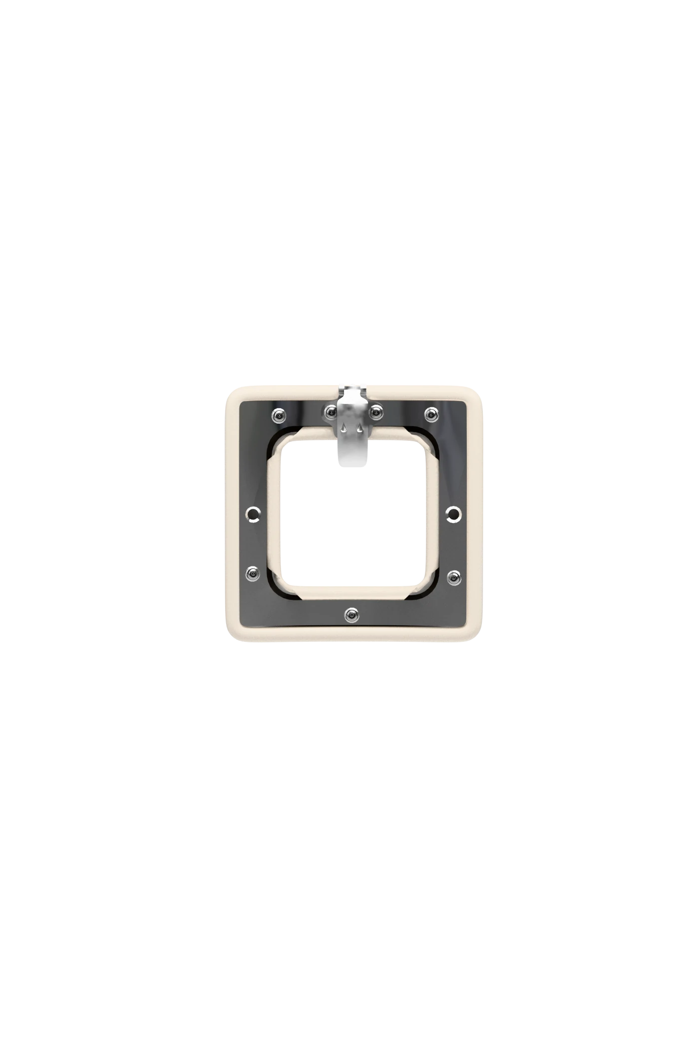 Square Ivory Leather Toe Clip