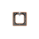 Square Latte Leather Toe Clip