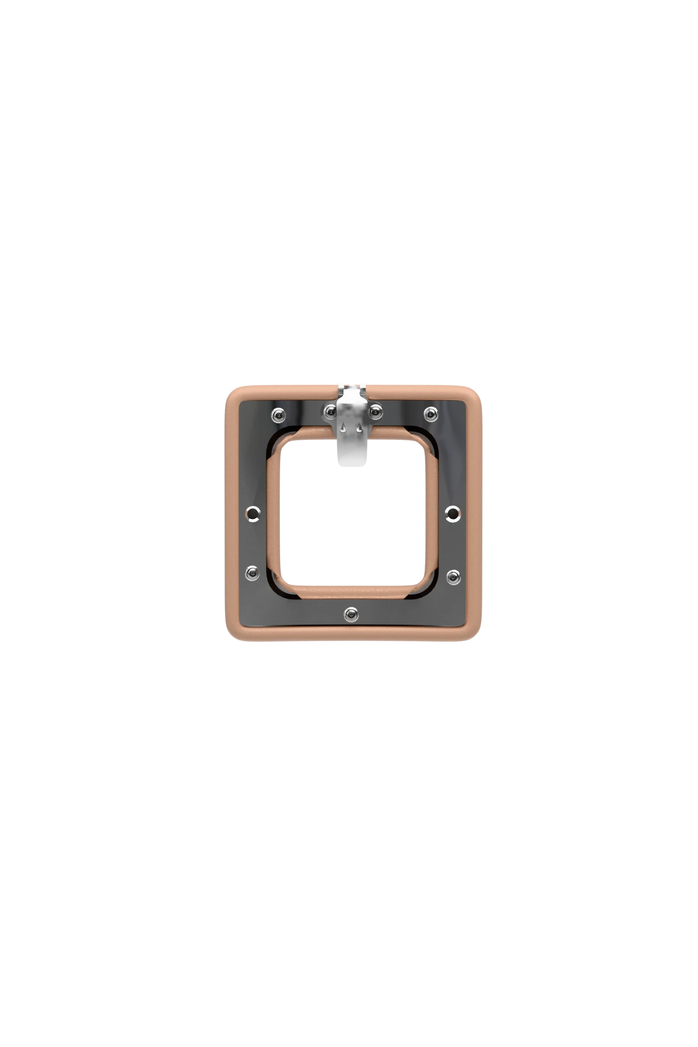 Square Latte Leather Toe Clip