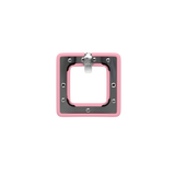 Square Pink Leather Toe Clip
