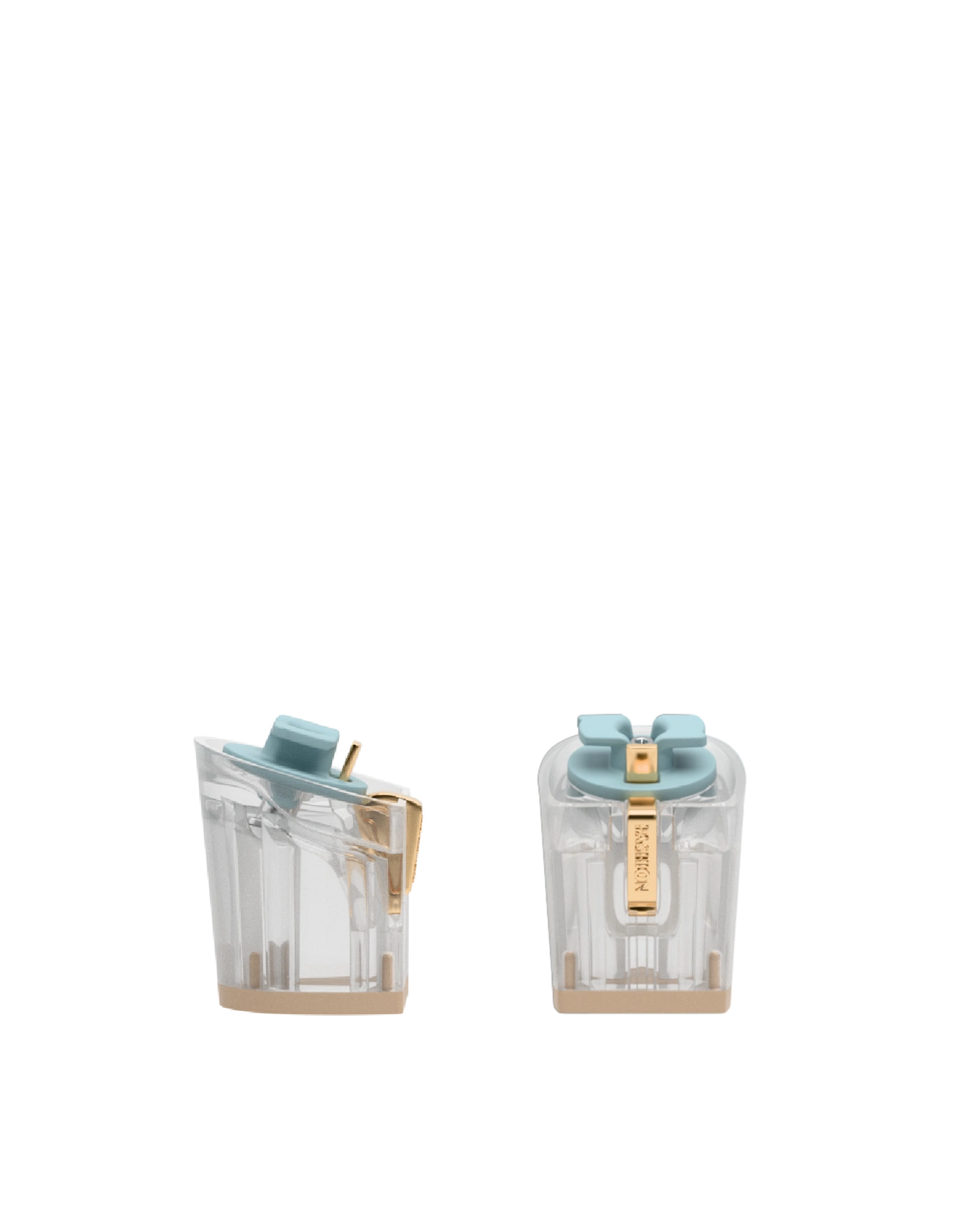 Block Heel Kit 3 Transparent, 3-inch interchangeable block heel. Pashion convertible heels go from heel to flat and are customizable with interchangeable heel kits.