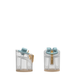 Cylinder Block Heel Kit 3 Transparent, 3-inch interchangeable cylinder block heel. Pashion convertible heels go from heel to flat and are customizable with interchangeable heel kits.