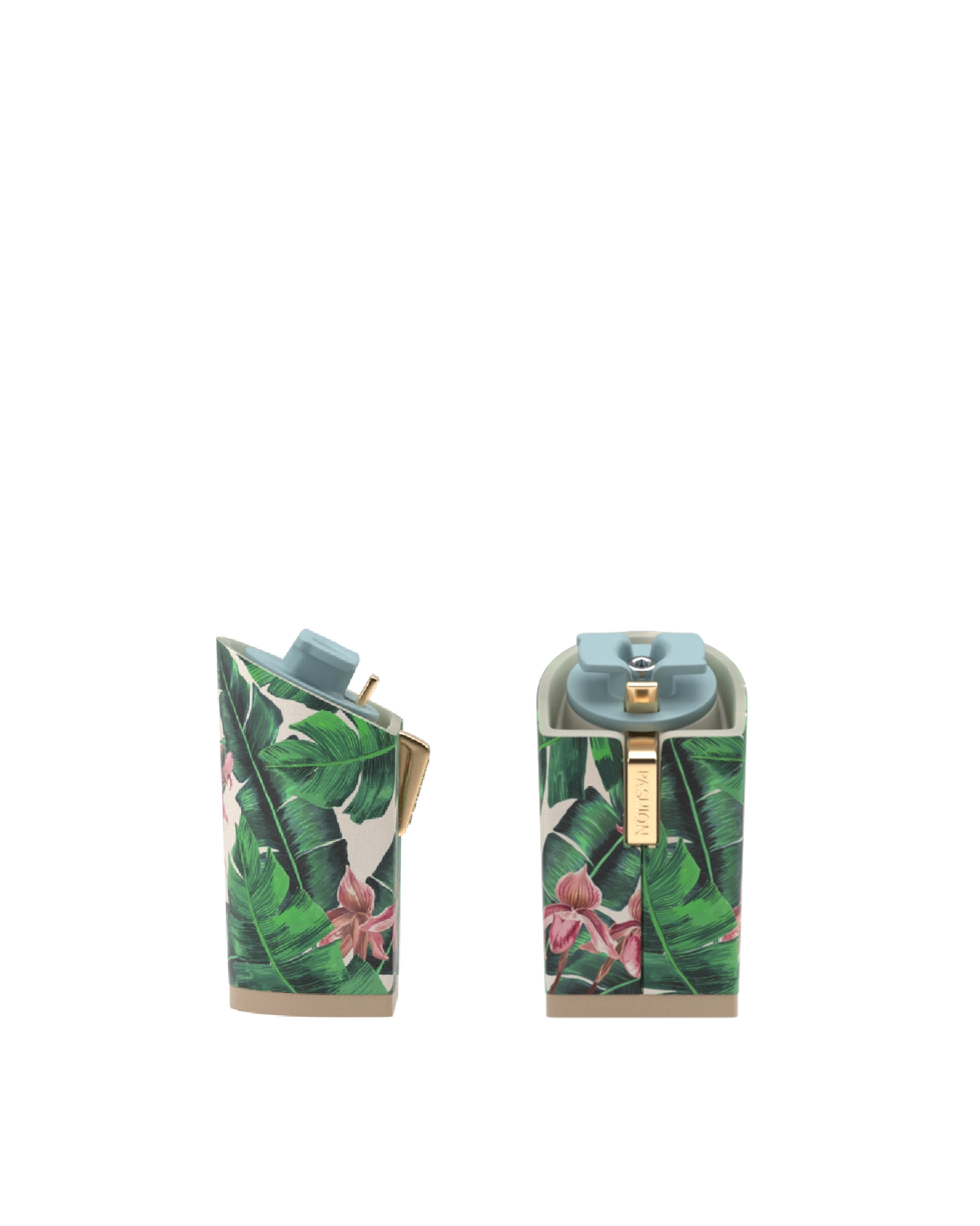 Block Heel Kit 4 Tropical Print, 4-inch interchangeable block heel. Pashion convertible heels go from heel to flat and are customizable with interchangeable heel kits.