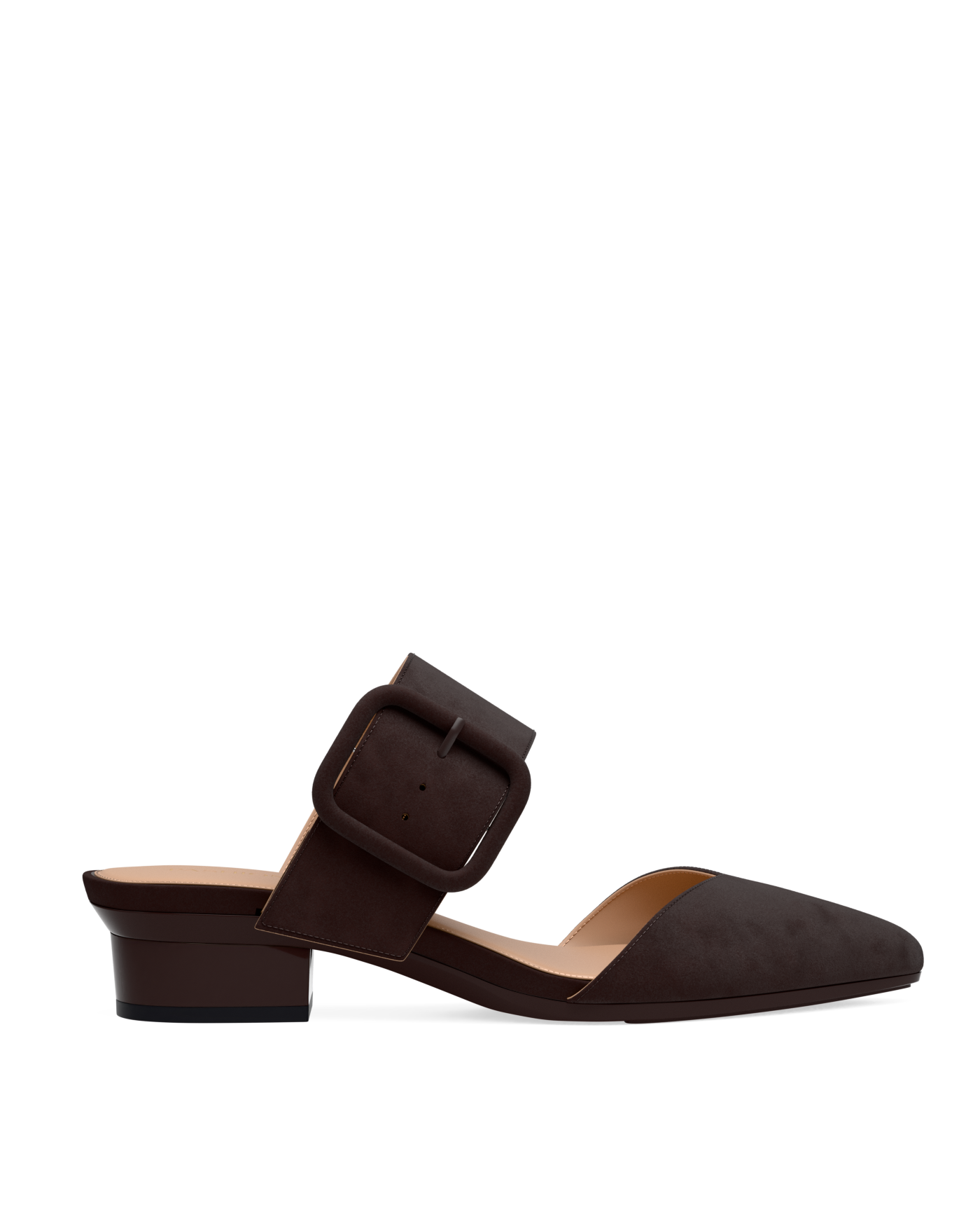 Valerie Mule - Chocolate Suede Flat