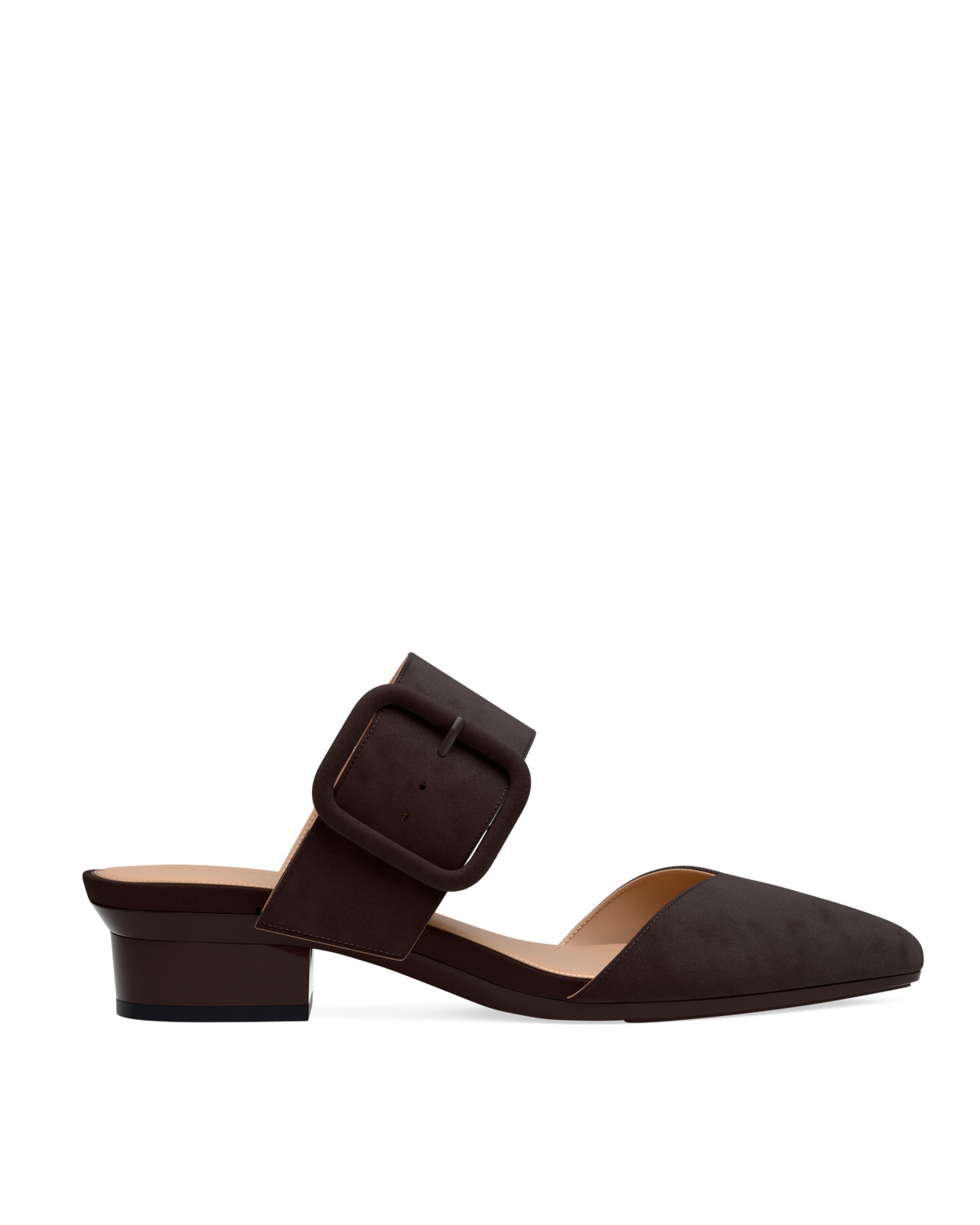 The Valerie Mule - Chocolate Suede Flat