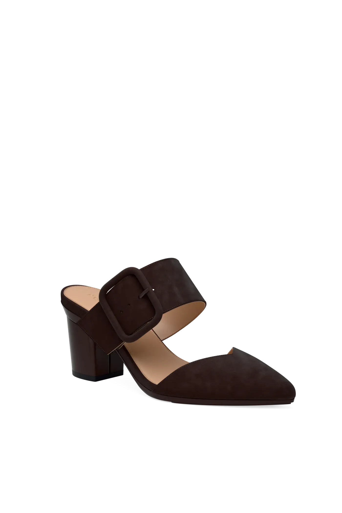 The Valerie Mule - Chocolate Suede 3 Block