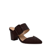 Valerie Mule Mule - Chocolate Suede 3 Block