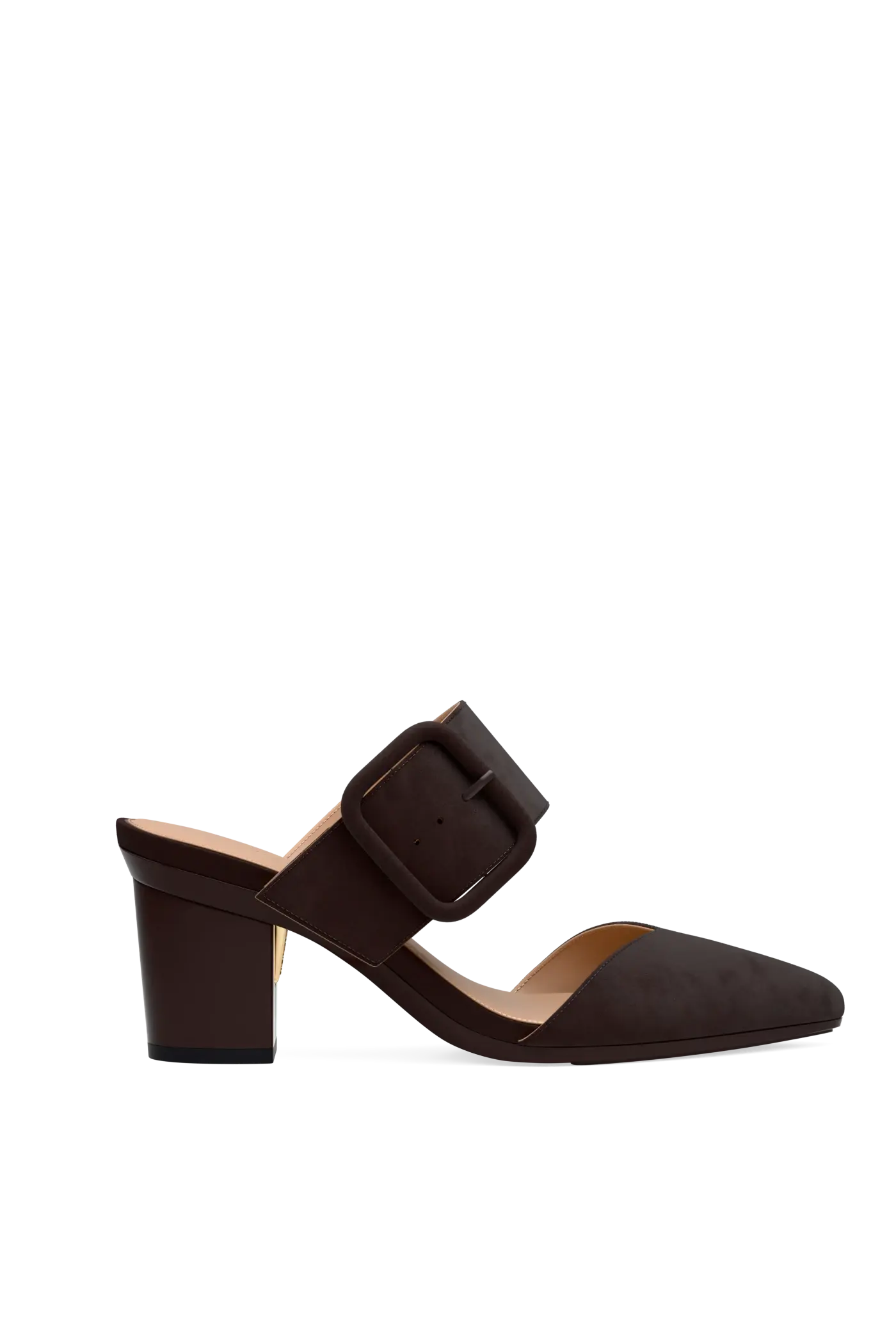 The Valerie Mule - Chocolate Suede 3 Block