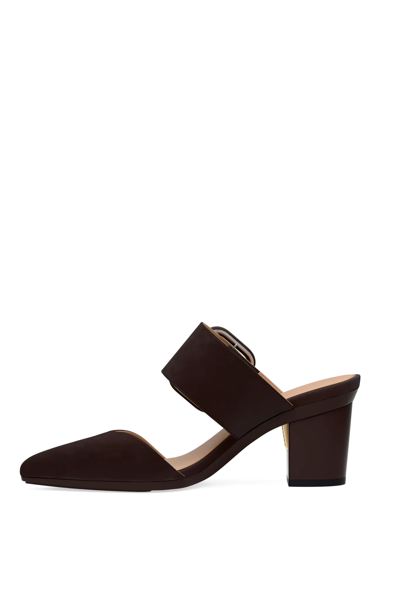 The Valerie Mule - Chocolate Suede 3 Block