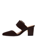 Valerie Mule Mule - Chocolate Suede 3 Block
