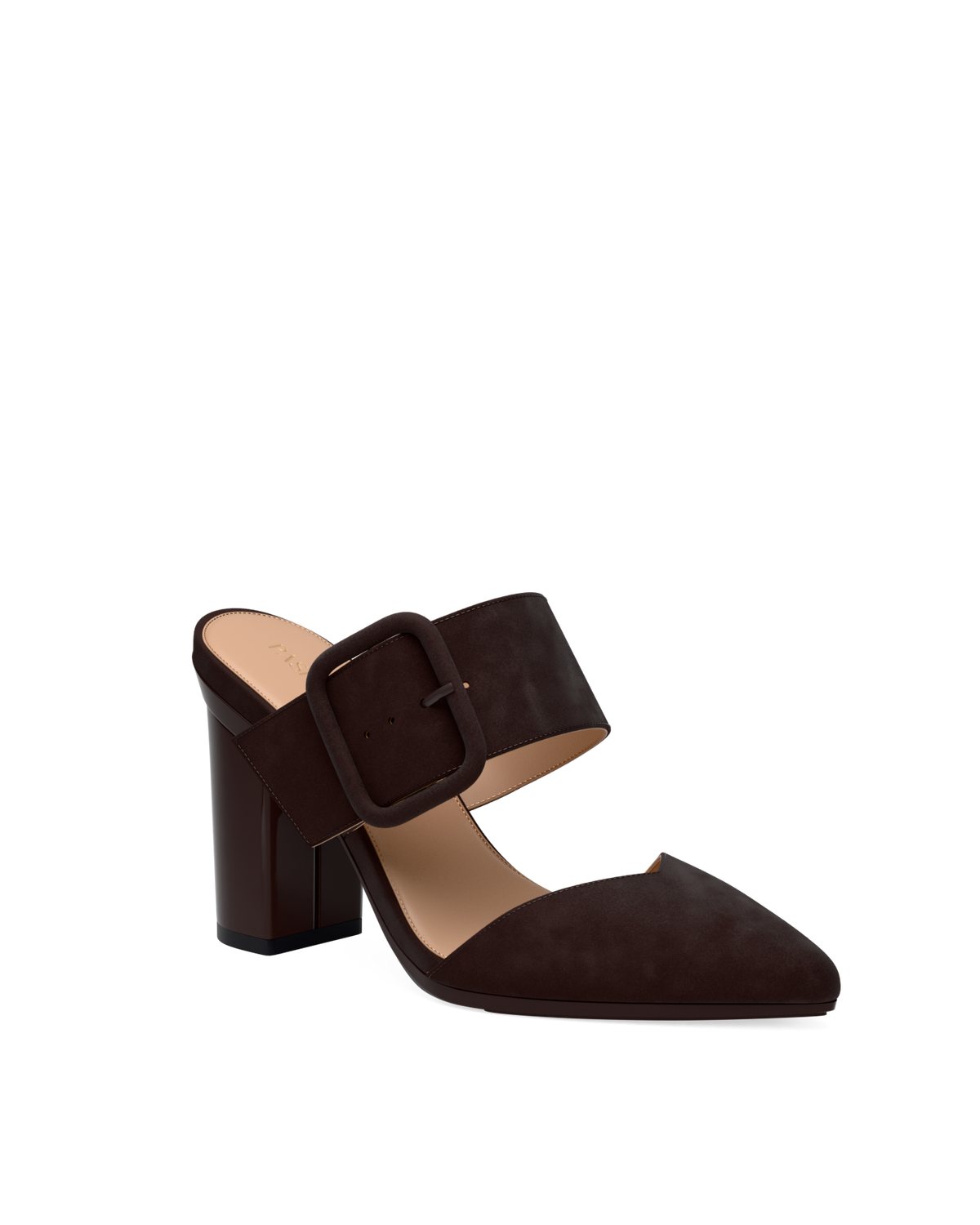 The Valerie Mule - Chocolate Suede 4 Block