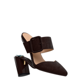 Valerie Mule - Chocolate Suede 4 Block