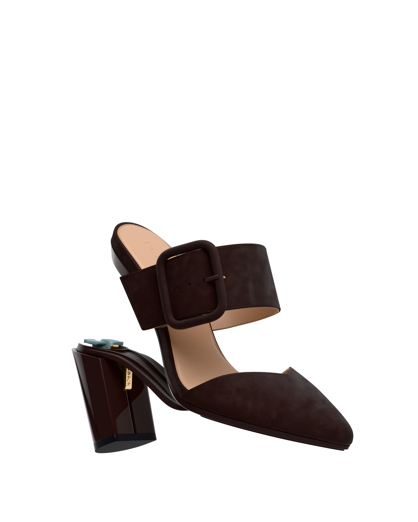 Valerie Mule - Chocolate Suede 4 Block