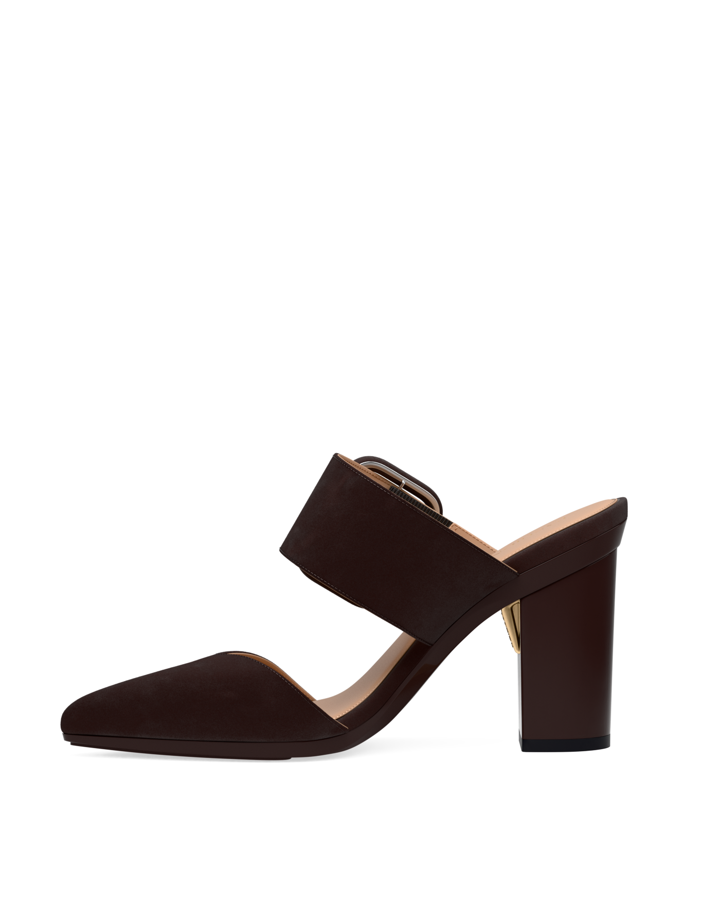 Valerie Mule - Chocolate Suede 4 Block