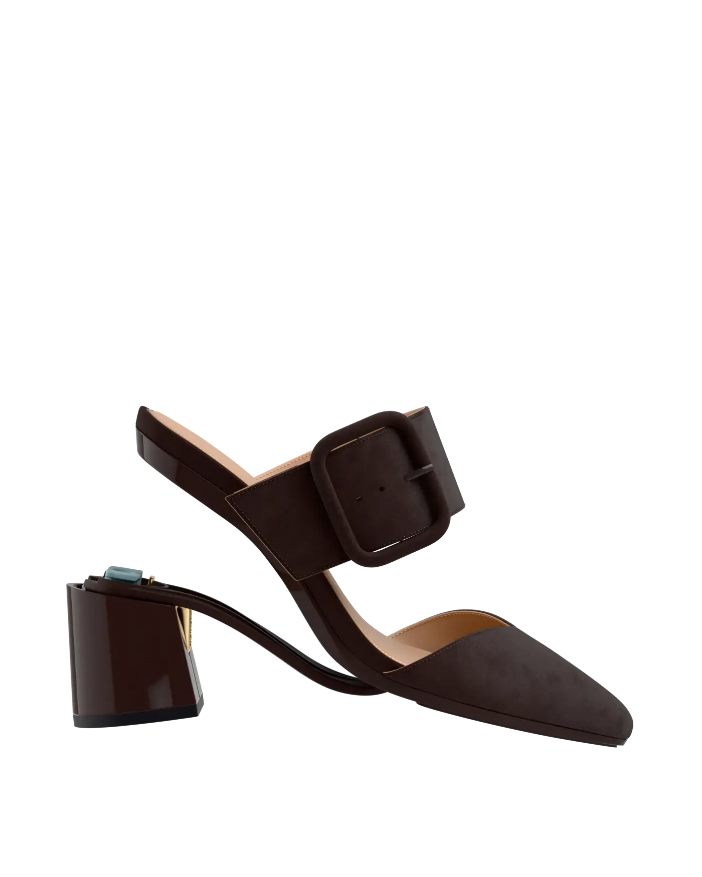 Flare Block Heel Kit 3 Chocolate