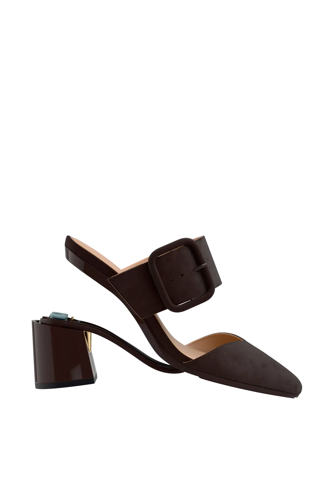 Flare Block Heel Kit 3 Chocolate