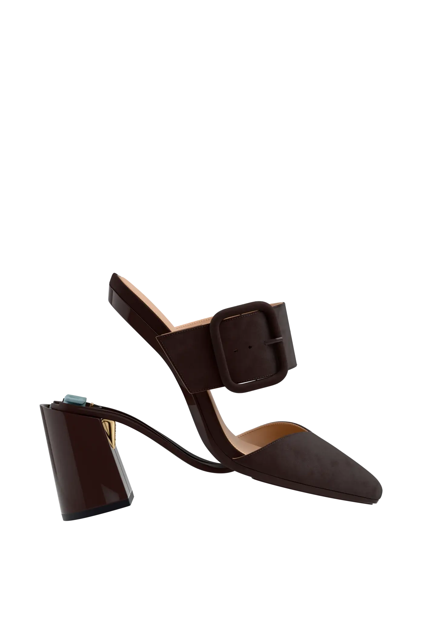 Flare Block Heel Kit 4 Chocolate