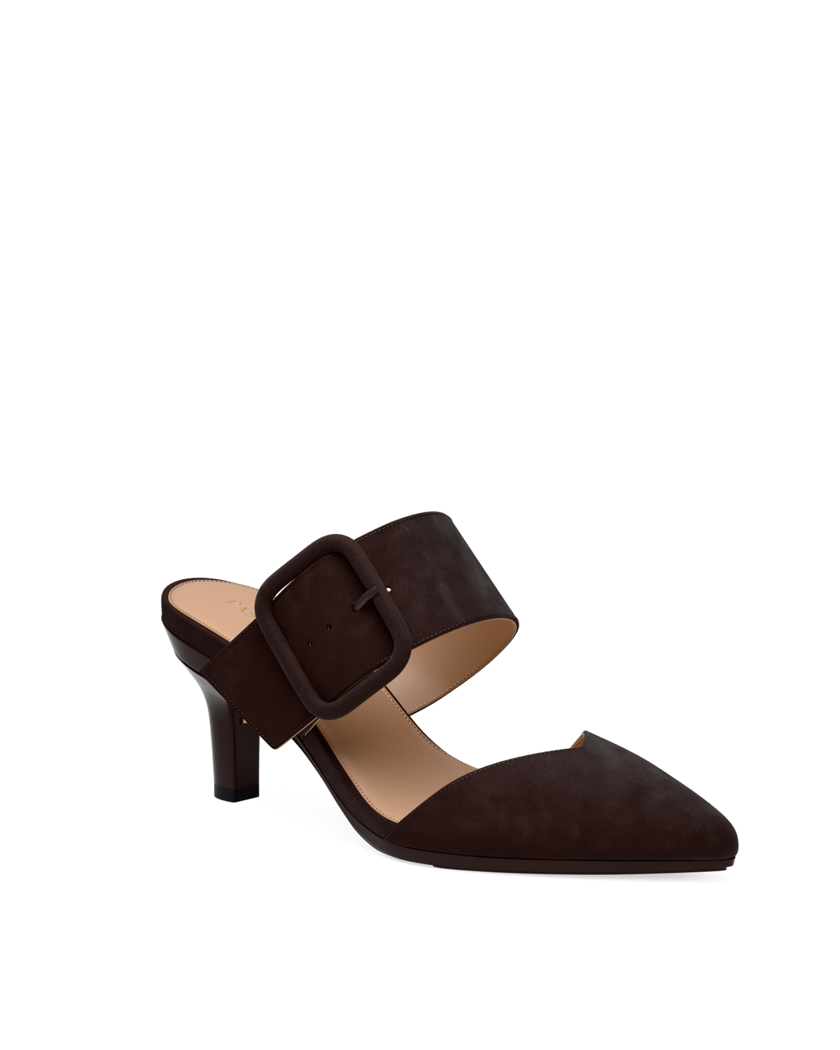 The Valerie Mule - Chocolate Suede 3 Stiletto