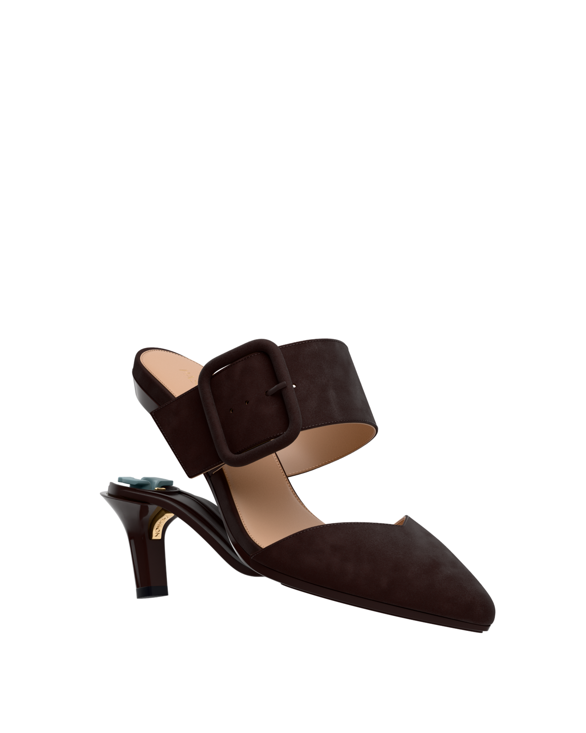 The Valerie Mule - Chocolate Suede 3 Stiletto