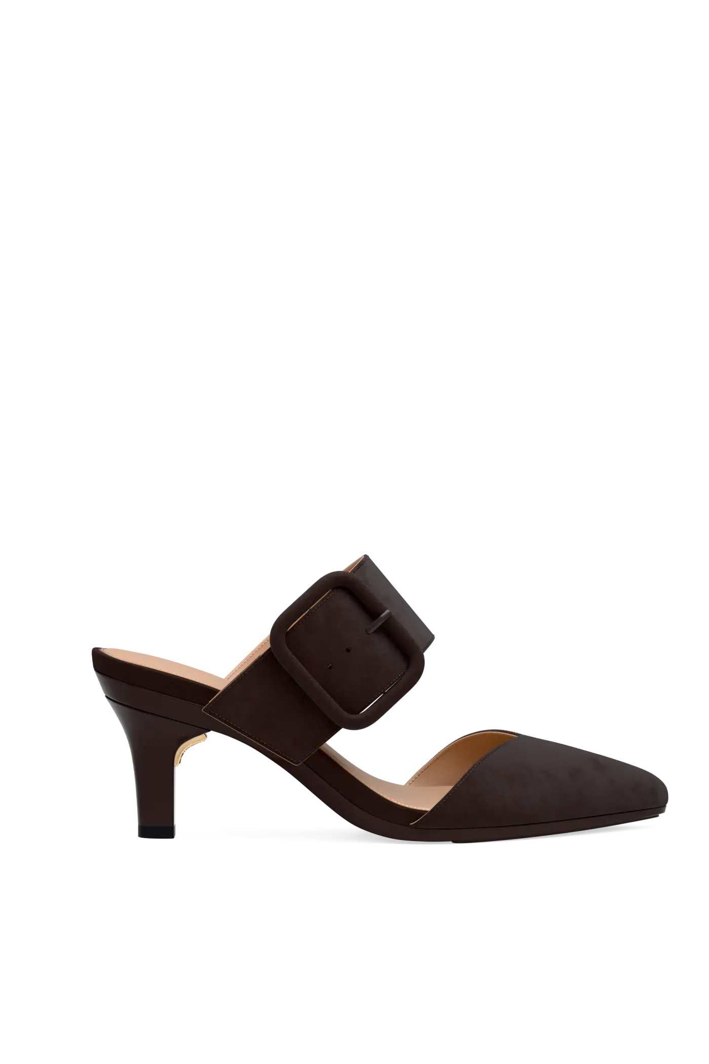 The Valerie Mule - Chocolate Suede 3 Stiletto