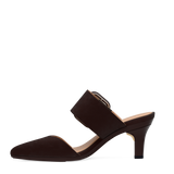 Valerie Mule - Chocolate Suede 3 Stiletto