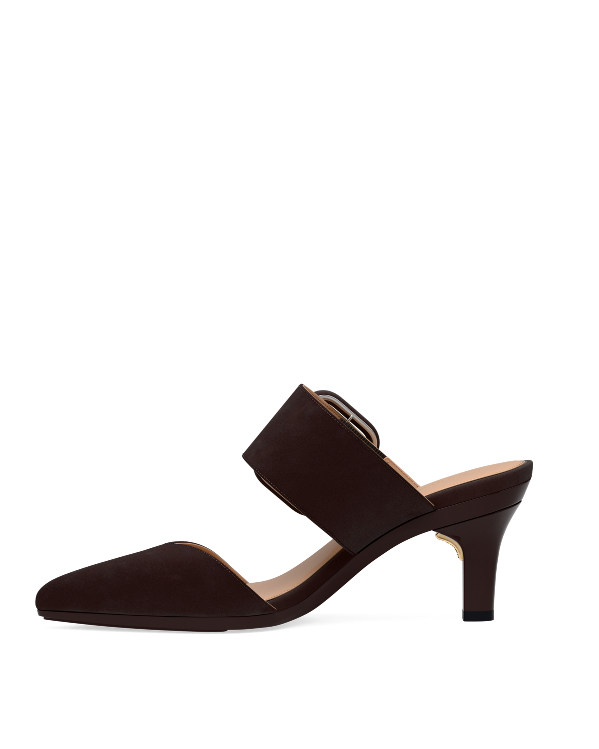 The Valerie Mule - Chocolate Suede 3 Stiletto