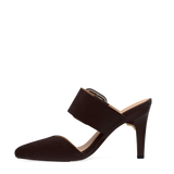 Valerie Mule Mule - Chocolate Suede 4 Stiletto