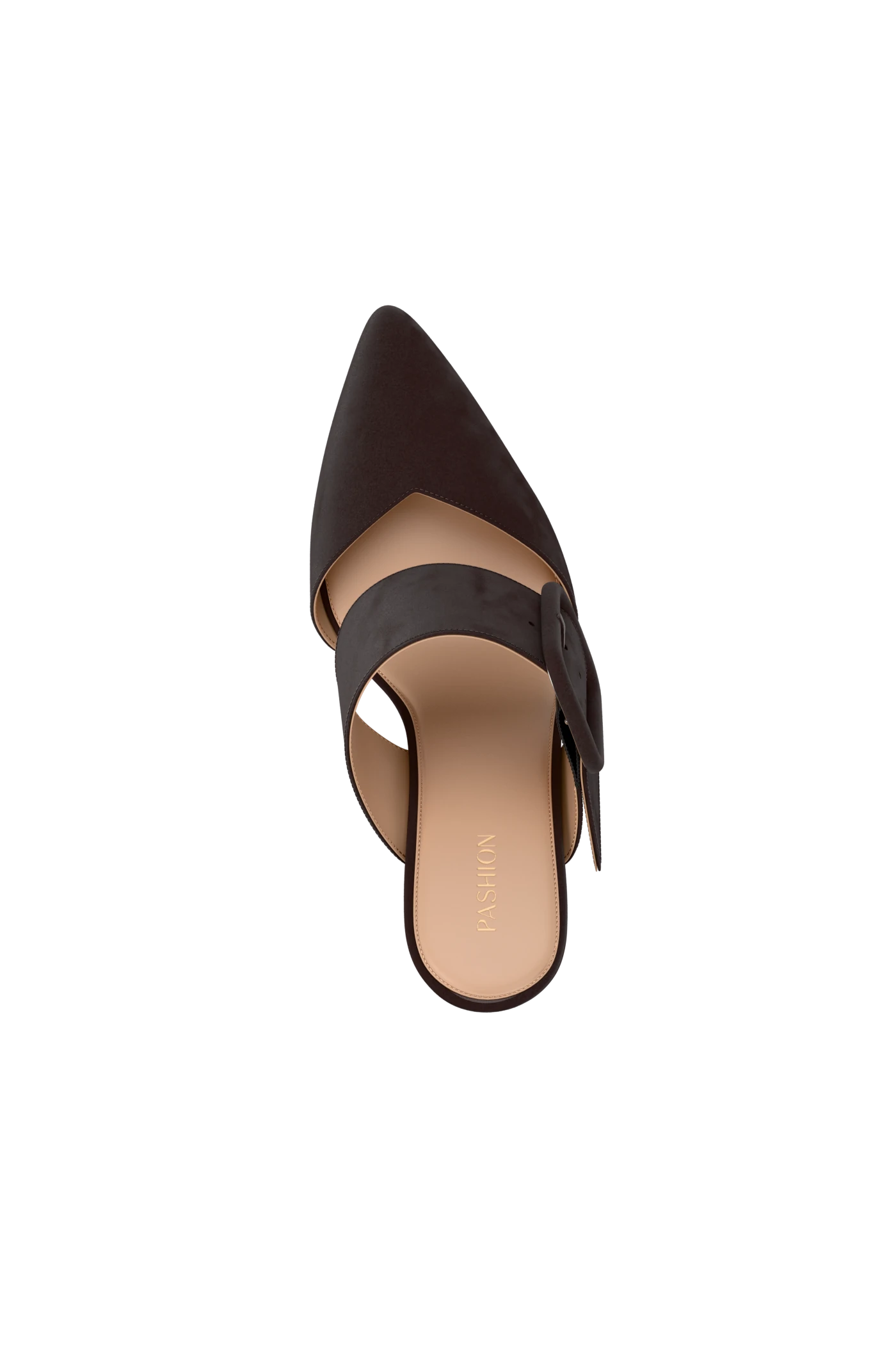 The Valerie Mule - Chocolate Suede 4 Block