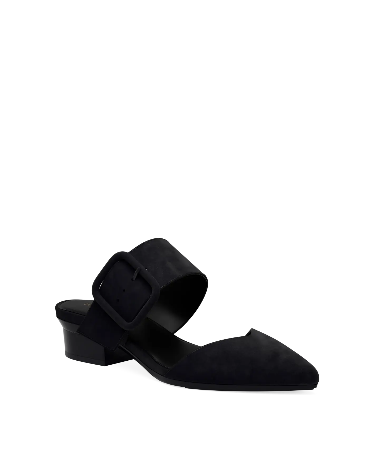Valerie Mule Mule - Coal Black Suede 3 Block