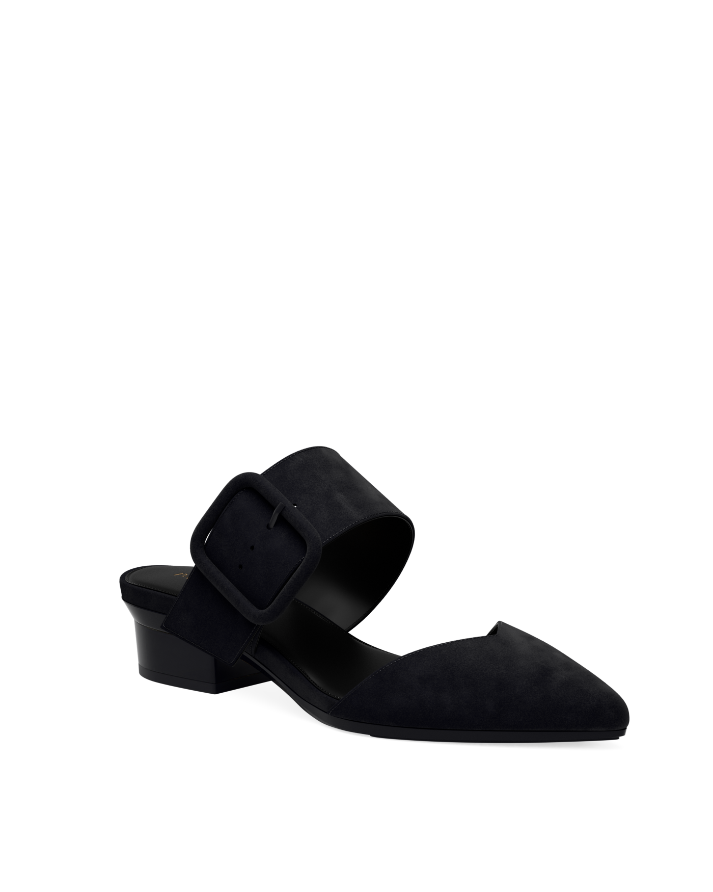 Valerie Mule Mule - Coal Black Suede 4 Block