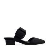 Valerie Mule - Coal Black Suede Flat