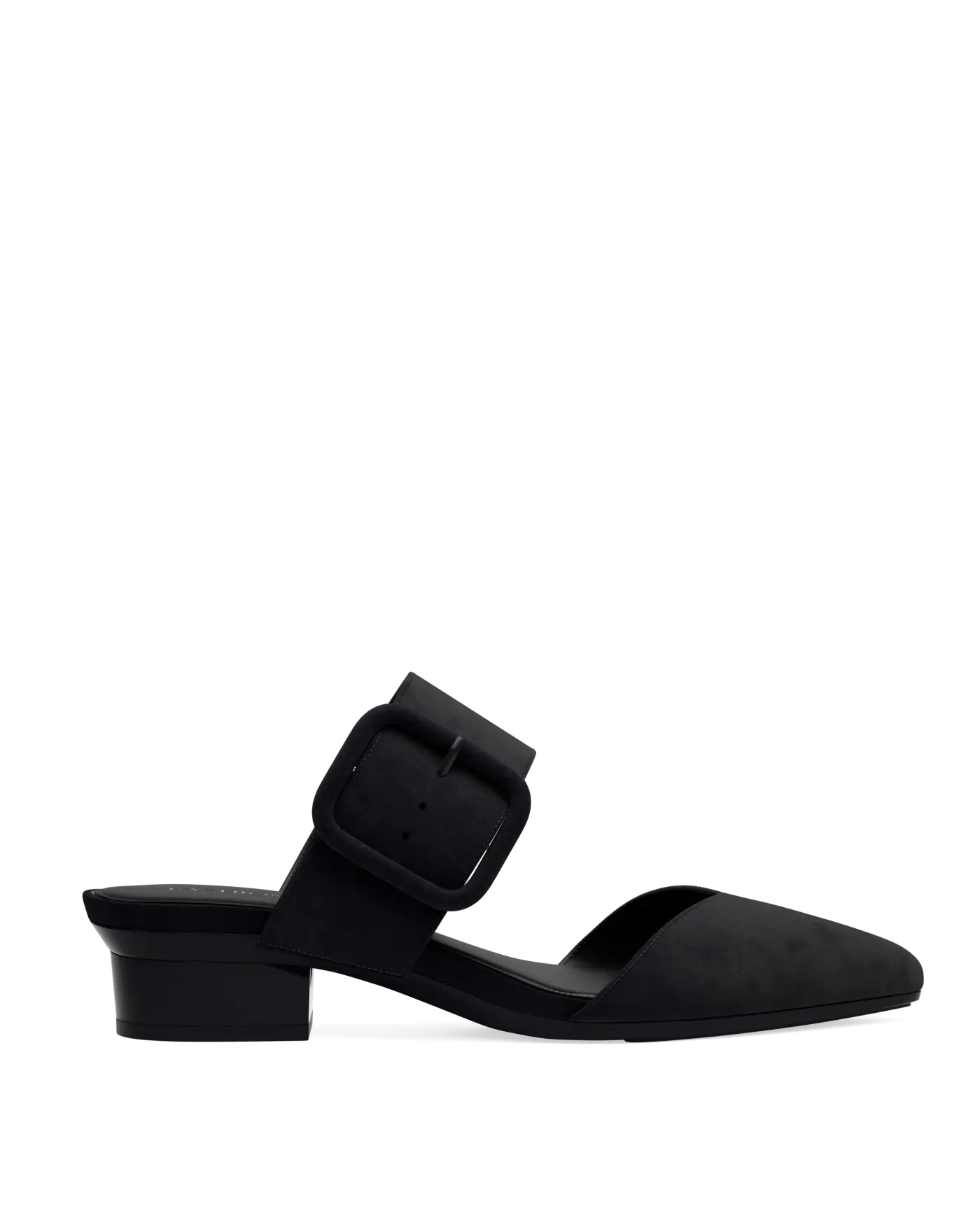 Valerie Mule - Coal Black Suede Flat