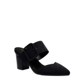 Valerie Mule Mule - Coal Black Suede 3 Block