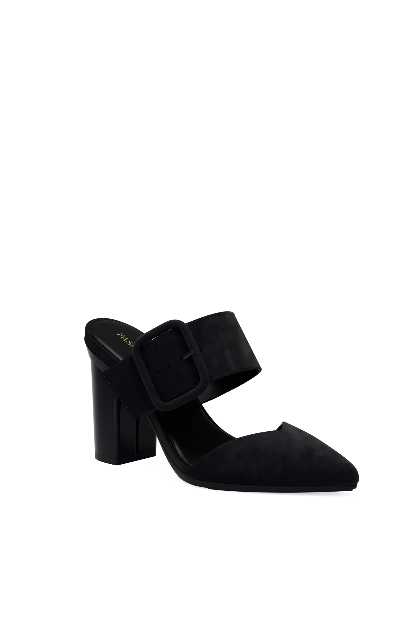 The Valerie Mule - Coal Suede 4 Block