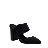 Valerie Mule Mule - Coal Black Suede 4 Block