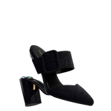 Valerie Mule Mule - Coal Black Suede 4 Block