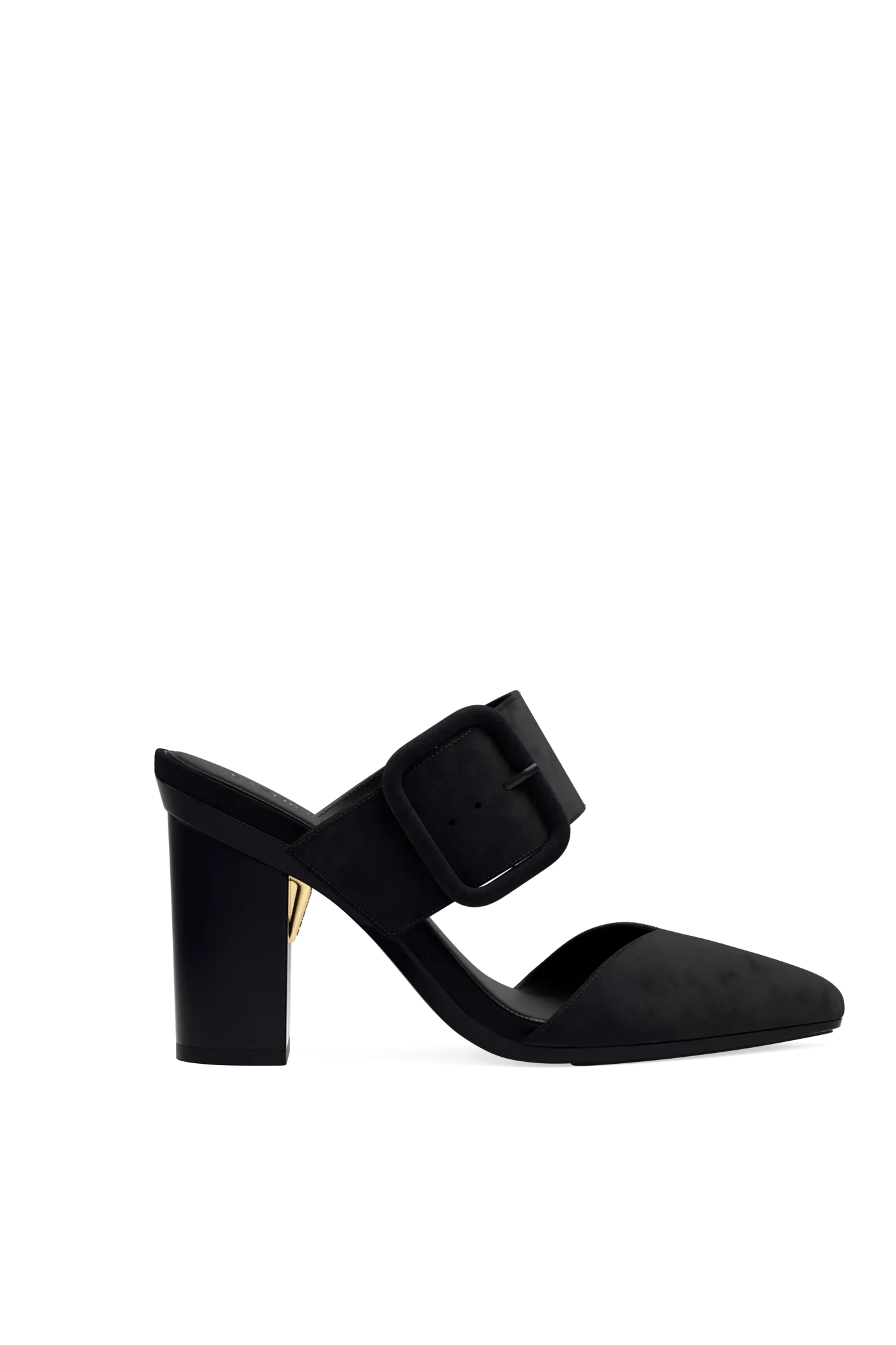 The Valerie Mule - Coal Suede 4 Block