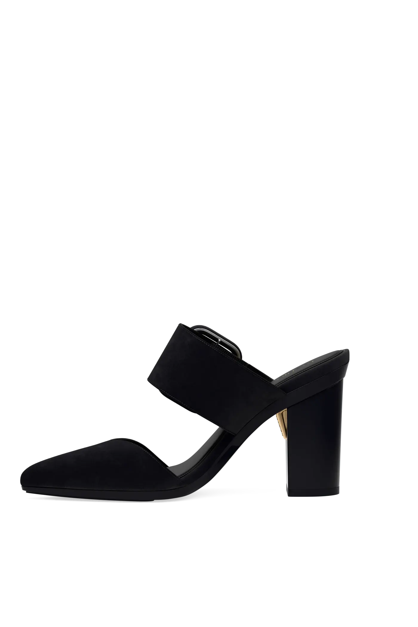 The Valerie Mule - Coal Suede 4 Block