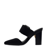 Valerie Mule Mule - Coal Black Suede 4 Block