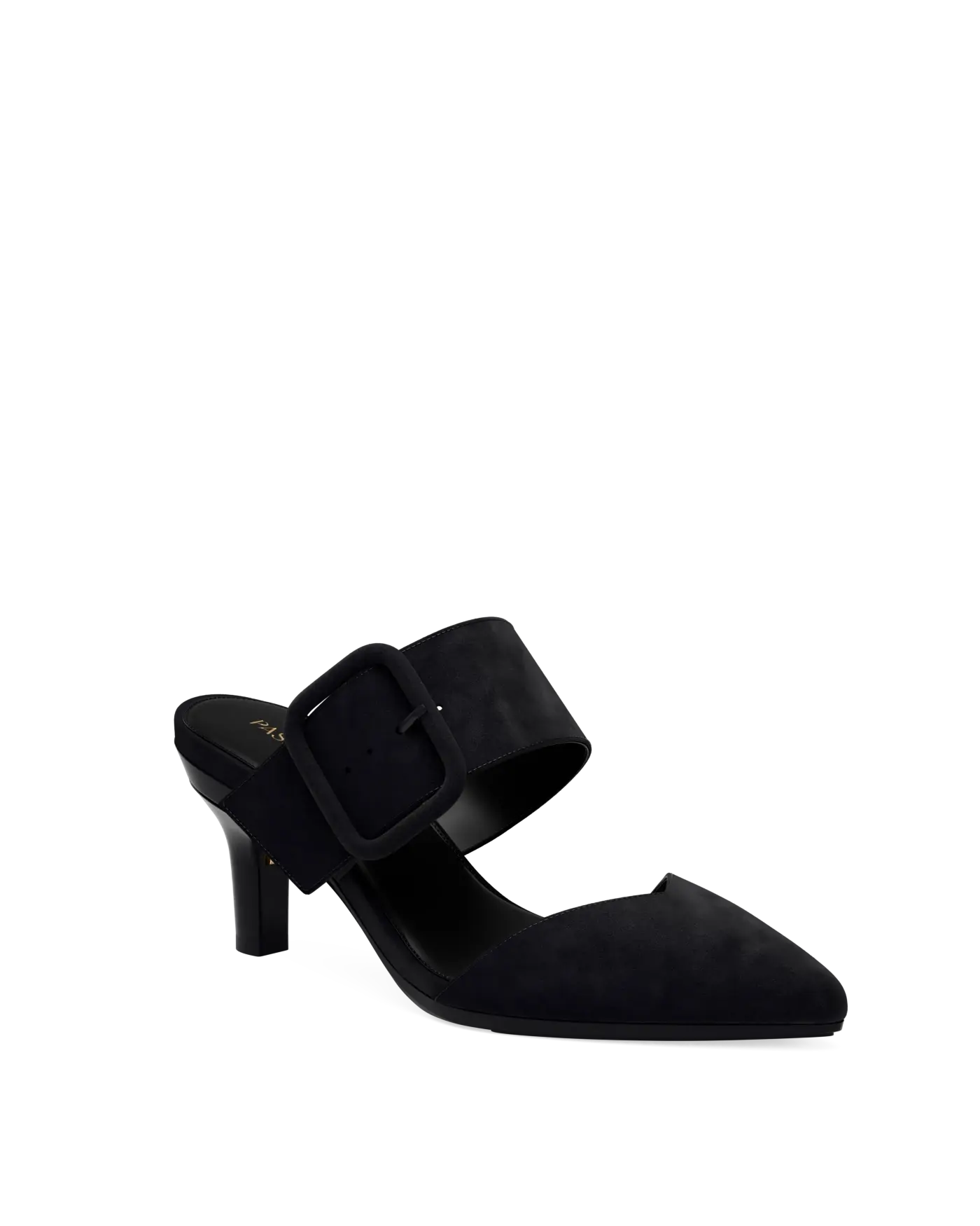 Valerie Mule - Coal Black Suede 3 Stiletto