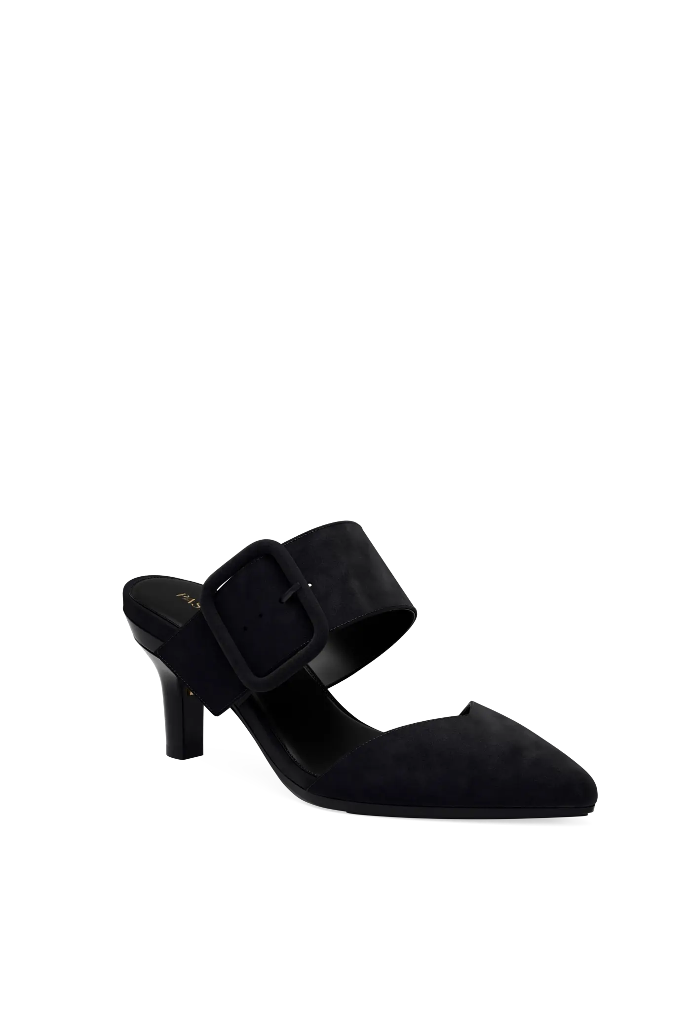 The Valerie Mule - Coal Suede 3 Stiletto