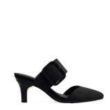 Valerie Mule - Coal Black Suede 3 Stiletto